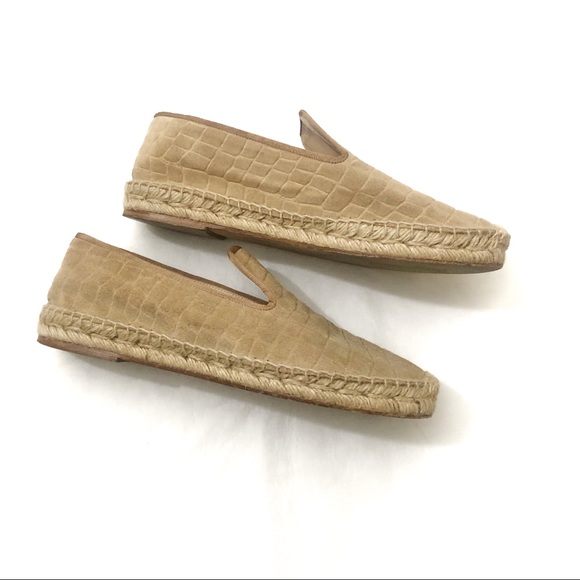 ELYSE WALKER Croc Embossed Suede Espadrilles 38 - Picture 4 of 8